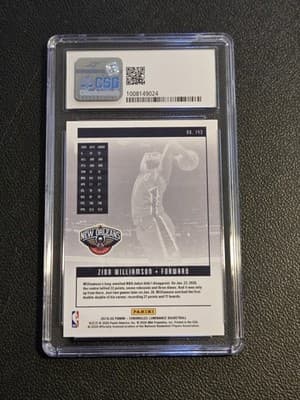 2019-20 Panini Chronicles #143 Zion Williamson Green CSG 9 - Thumbnail 2