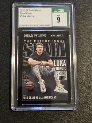 2020-21 Hoops #5 Luka Doncic Slam CSG 9 - Image 1