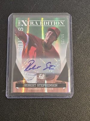 2011 Donruss Elite Extra Edition R.Stephenson Emerald Signature Die Cut #/25 - Image 1