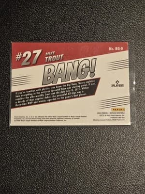 2022 Panini Mosaic #BG-8 Mike Trout Bang! - Thumbnail 2