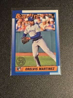 2025 Topps Orelvis Martinez 1990 Topps Baseball 35th Anniversary - Image 1