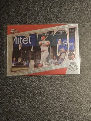 2022 Panini Mosaic #BG-8 Mike Trout Bang! - Image 1