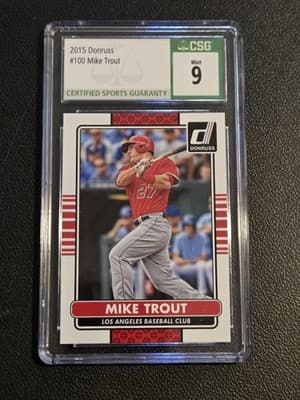 2015 Donruss #100 Mike Trout CSG 9 - Image 1