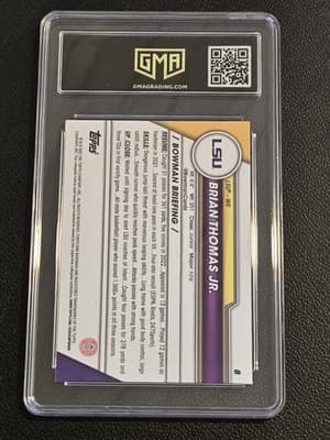 2023 Bowman University Chrome #8 Brian Thomas Jr. GMA 10 - Thumbnail 2