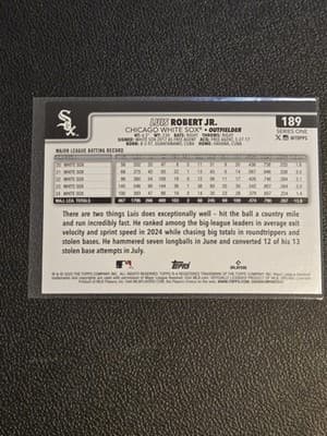2025 Topps #189 Luis Robert Jr. Diamante Foil - Thumbnail 2