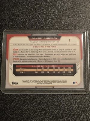 2015 Bowman Draft #1 Dansby Swanson - Thumbnail 2