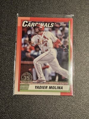 2025 Topps #T90-5 Yadier Molina 1990 Topps Baseball 35th Anniversary - Image 1
