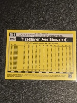 2025 Topps #T90-5 Yadier Molina 1990 Topps Baseball 35th Anniversary - Thumbnail 2