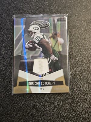 2010 Panini Certified #103 Jerricho Cotchery Mirror Gold Materials #/50 - Image 1