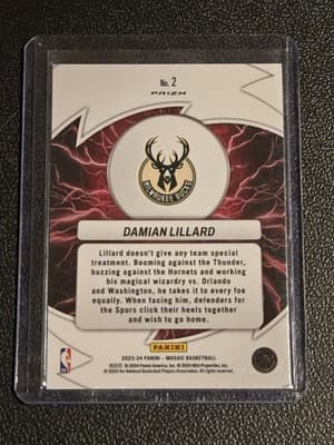 2023-24 Panini Mosaic #2 Damian Lillard Thunder Road Mosaic - Thumbnail 2