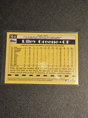 2025 Topps Riley Greene 1990 Topps Baseball 35th Anniversary (Series One) - Thumbnail 2