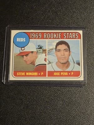 1969 Topps #339 Reds 1969 Rookie Stars (Steve Mingori / Jose Pena) RS, RC - Image 1