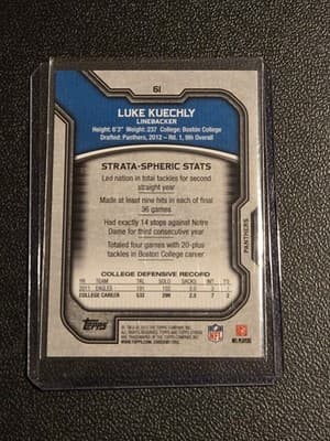 2012 Topps Strata (Retail) #61 Luke Kuechly - Thumbnail 2