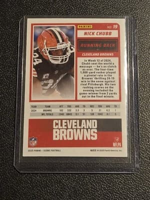 2025 Score #19 Nick Chubb Dots Gold #/499 - Thumbnail 2