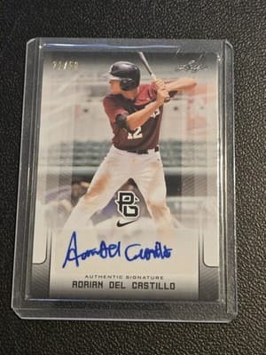 2017 Leaf Perfect Game National Showcase #BA-ADC Adrian Del Castillo #/50 - Image 1