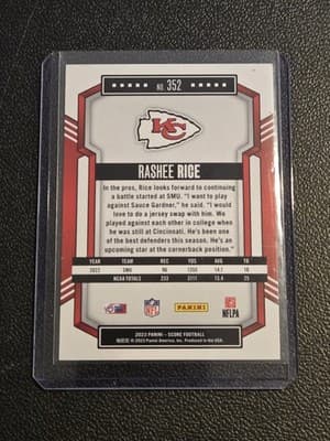 2023 Score #352 Rashee Rice Rookie Card - Thumbnail 2