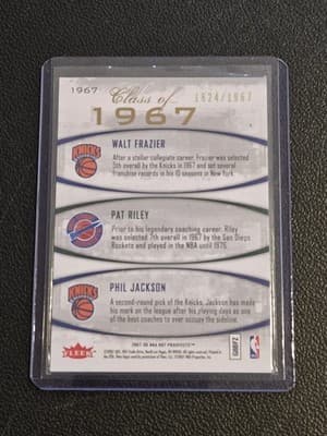 2007-08 Fleer Hot Prospects #1967 Walt Frazier / Pat Riley / Phil Jackson #/1967 - Thumbnail 2