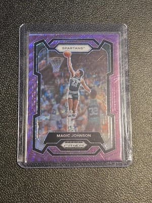 2024 Panini Prizm Draft Picks #23 Magic Johnson Prizms Purple Wave - Image 1