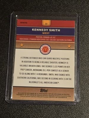 2024 Topps Chrome McDonald's All-American #23 Kennedy Smith Refractor - Thumbnail 2