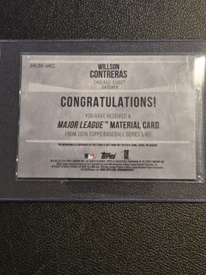 2019 Topps #MLM-WC Willson Contreras Major League Material Relics - Thumbnail 2