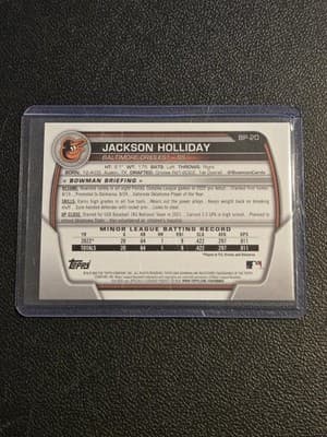 2023 Bowman #BP-20 Jackson Holliday Prospects - Thumbnail 2
