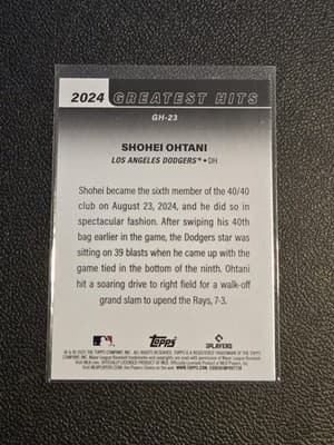 2025 Topps #GH-23 Shohei Ohtani 2024 Greatest Hits - Thumbnail 2