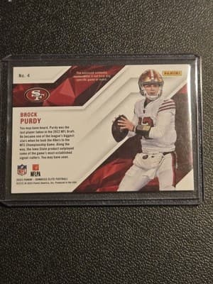 2023 Donruss Elite #4 Brock Purdy Epic Materials #/375 - Thumbnail 2