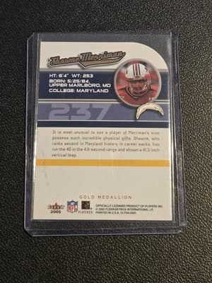 2005 Ultra #237 Shawne Merriman Gold Medallion - Thumbnail 2