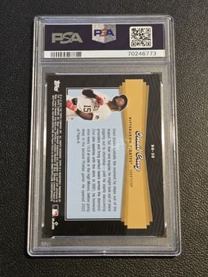 2022 Topps Update #BG-20 Oneil Cruz Topps Black Gold Blue PSA 8 - Thumbnail 2