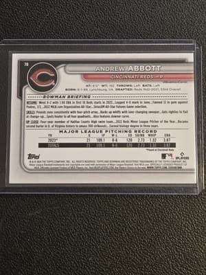 2024 Bowman #70 Andrew Abbott - Thumbnail 2