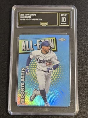 2025 Topps Chrome #CAE-9 Mookie Betts Chrome All-Etch GMA 10 - Image 1