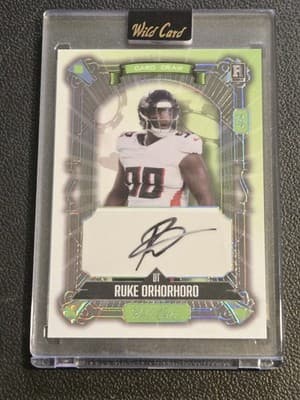 2024 Wild Card 5 Card Draw Green AutoContemporary Ruke Orhorhoro #/4 - Image 1