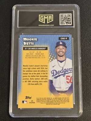2025 Topps Chrome #CAE-9 Mookie Betts Chrome All-Etch GMA 10 - Thumbnail 2