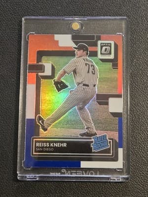 2022 Donruss Optic #71 Reiss Knehr Red, White, & Blue Prizm #/199 - Image 1