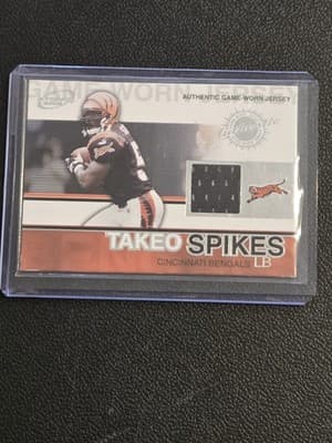 2002 Pacific Atomic #20 Takeo Spikes Game-Worn Jerseys - Image 1