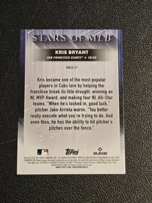 2022 Topps #SMLB-27 Kris Bryant Stars of MLB - Thumbnail 2