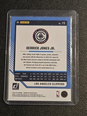 2024-25 Donruss #15 Derrick Jones Jr. Blue Wedges #/75 - Thumbnail 2