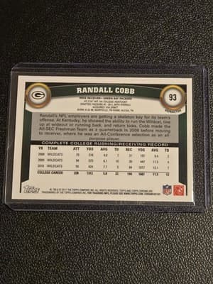 2011 Topps Chrome #93 Randall Cobb Xfractors - Thumbnail 2