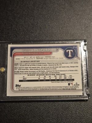 2024 Bowman #BCP-64 Wyatt Langford Chrome Prospects Mojo Refractors - Thumbnail 2