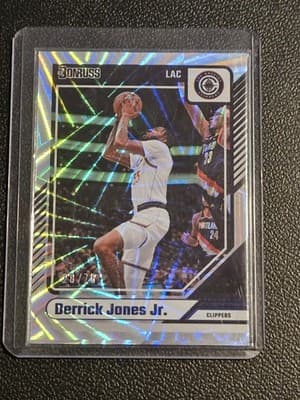 2024-25 Donruss #15 Derrick Jones Jr. Blue Wedges #/75 - Image 1