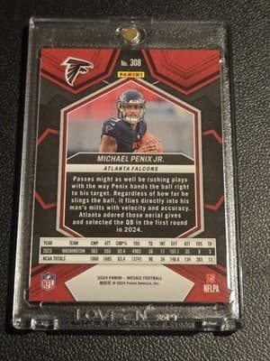 2024 Panini Mosaic #308 Michael Penix Jr. - Thumbnail 2