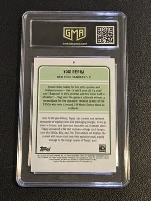 2023 Topps Brooklyn Collection #8 Yogi Berra Chartreuse GMA 9 #/99 - Thumbnail 2