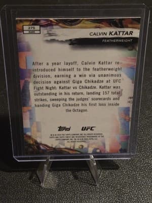 2024 Topps Finest UFC #275 Calvin Kattar Red Shimmer Refractors - Thumbnail 2