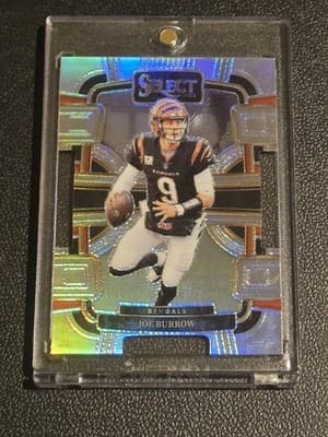 2023 Panini Select #20 Joe Burrow Silver Prizms Die Cuts - Image 1