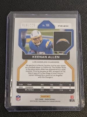 2021 Panini Prizm #166 Keenan Allen Purple Ice #/225 - Thumbnail 2