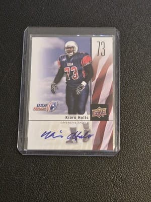 2011 Upper Deck USA Football #34 Kiaro Holts Autographs - Image 1