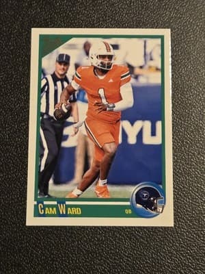 2025 Score #4 Cam Ward Anniversary Rookies - Image 1