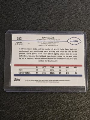 2024 Topps Chrome #253 Ray Davis X-Fractor - Thumbnail 2
