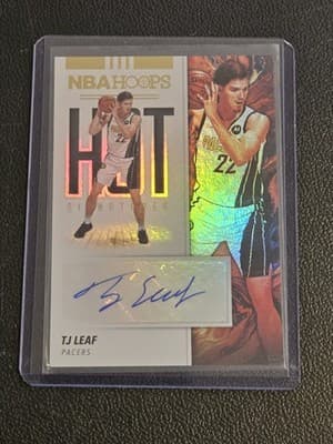 2019-20 Hoops #HS-TJL TJ Leaf Hot Signatures - Image 1