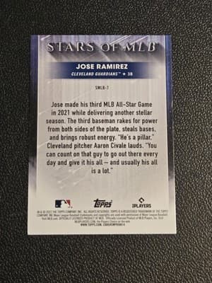 2022 Topps #SMLB-7 Jose Ramirez Stars of MLB - Thumbnail 2